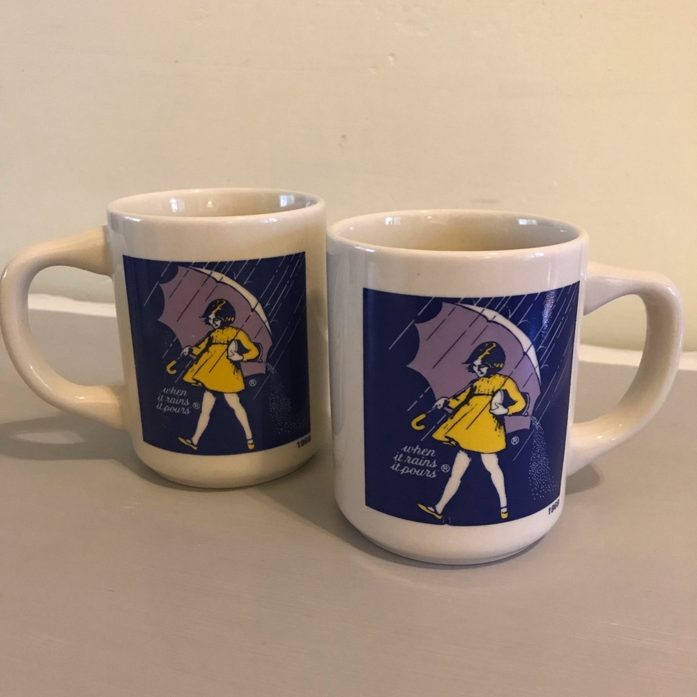 Morton Salt Mugs 1968 Logo